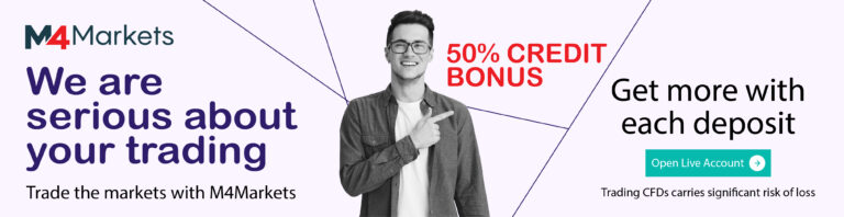 M4Markets 50% Credit Bonus Banner