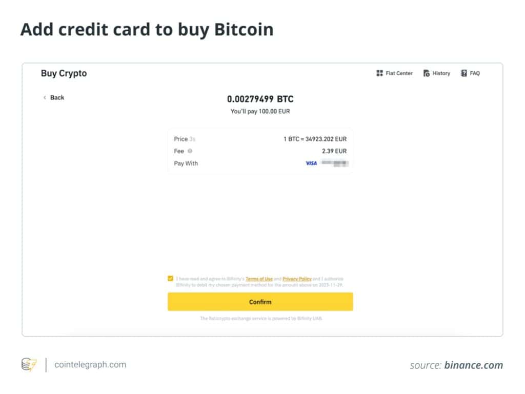 Credit card for bitcoin