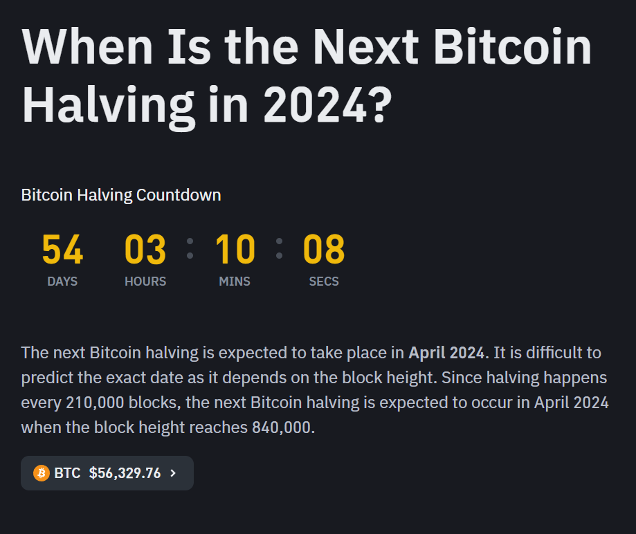 When is the Next Bitcoin Halving